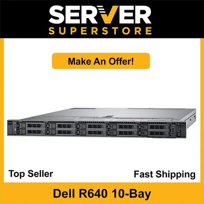 Dell PowerEdge R640 Server 2x Gold 6140 = 36 Cores | H330 | 32GB RAM | 2x trays - Image 1 of 4