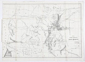 1861 NEW MEXICO TERRITORY - PRE ARIZONA Map ORIGINAL (29X19.5) SANTA FE - TAOS - Picture 1 of 6