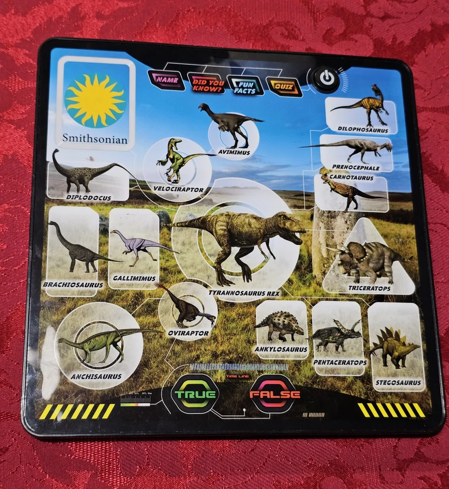 Tableta Smithsonian Kids Dino de Kidz Delight 2011 Dinosaur Facts Trivia K1148 Foto 1 de 4