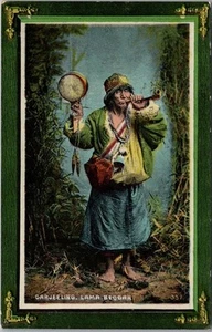 Postal de gel vintage de 1910 de DARJEELING, India "LAMA MENDIGO" / Néstor Gianaclis - Imagen 1 de 2