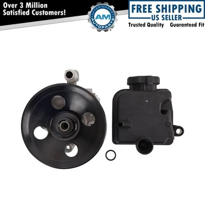 Power Steering Pump w/ Reservoir Bottle for Mercedes Benz ML430 ML350 ML320 ML55 - Image 1 of 4