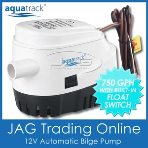 12V AUTOMATIC 750GPH BILGE PUMP AUTO FLOAT SWITCH - Submersible Boat Water Pump - Picture 1 of 5