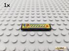 Lego® 1Stk Fliese / Kachel 1X4 Schwarz Bedruckt 2431