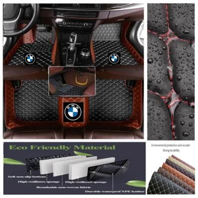 For BMW 1 2 3 4 5 6 7 8 i iX M X XM Z Car Floor Mats Trunk Carpet Rug Pad Custom Foto 1 de 4