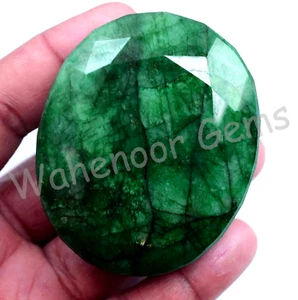 Piedra preciosa natural enorme esmeralda verde certificada grado museo extraída en la tierra 745,70 quilates - Imagen 1 de 6