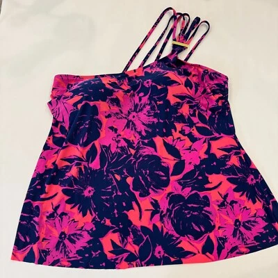 Aqua Green Tankini Size 24?? (See Measurements) One Shoulder Built in Bra - Image 1 of 4