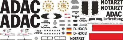 Decal 463 EC 135 ADAC D-HXCB Christoph 18 - Bild 1 von 2