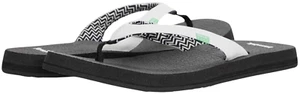 Sanuk Yoga Serenity 4 Sandals / Flip-Flops - NWT Womens 7 White / Blk 44409-B3 - Picture 1 of 1