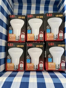 Pack Of 6 — LGI Tech LED R20 Dimmable 5.5W 2700K Warm - Bulb, 25000 Hour Life - Picture 1 of 3