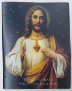 Sacred Heart of Jesus Immaculate Heart of Mary Plastic Folder Religious Catholic