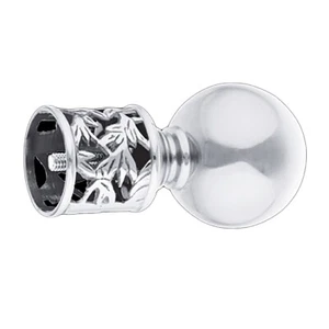 Fancy Filigreed Ball End Cap 1.5" OD Bar Rail Chrome Brass | Renovator's Supply - Picture 1 of 1