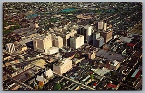 Postcard Wilmington DE c1950s-1960s? Aerial View Looking Northeast Brandywine - Picture 1 of 2