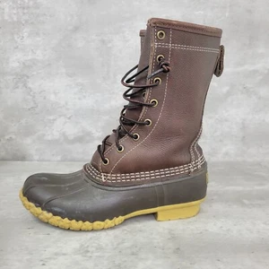 LL Bean Shearling Lined Boots Womens Size 6 Brown 10" - Picture 1 of 13