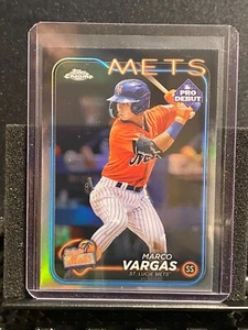 Marco Vargas 2024 Topps Pro debut refractor cromado - Mets/Mariners - Imagen 1 de 2