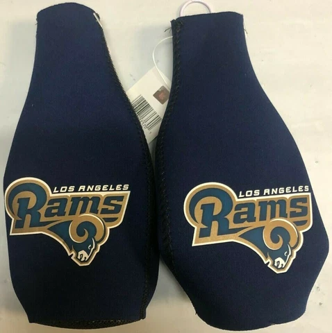 Los Angeles Rams NFL Kolder  Bottle Cooler Neoprene Zip up Suit Set of 2 Cover