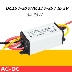 DC/AC-DC DC15V-50V/AC12V-35V to 5V 3A 36W car waterproof power converter - Picture 1 of 4
