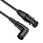 3 Pin Xlr Right Angle Male To Female Mic Cable Shielded And Oxygen Free