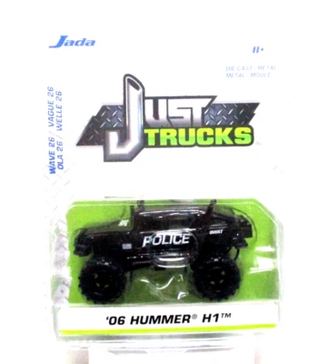 Jada Just Trucks Wave 26 '06 2019 Hummer H1 SWAT Police carrocería de metal ¡Neumáticos de goma! Foto 1 de 4
