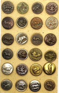 Vénerie- Lot 24 Boutons de gilet d'Équipage. France XIX-XX°s. 15-17 mm. N°5 - Picture 1 of 2