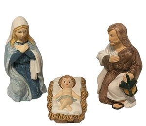Vintage Krippenfiguren Baby Jesus Maria Joseph Keramik Made in Taiwan - Bild 1 von 17