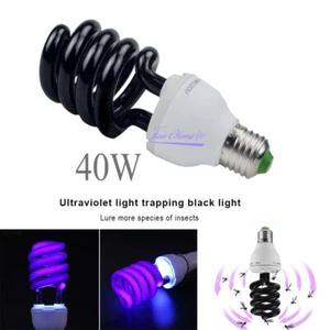 E27 40W UV Ultraviolet Fluorescent Blacklight Light Bulb Lamp AC 220V 1PCS - Picture 1 of 8