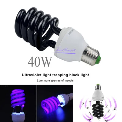 E27 40W UV Ultraviolet Fluorescent Blacklight Light Bulb Lamp  AC 220V 1PCS - Image 1 of 4