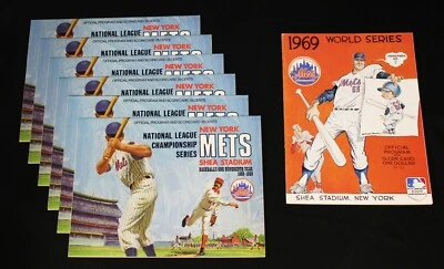 1969 New York Mets World Series and NLCS Programs. 7 Total. Most NM or better! - Image 1 of 4