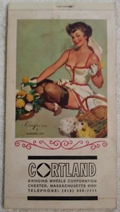 De Colección Gil Elvgren Pin-Up Niña Vendedor Diario Calendario Cortland Muelas '68 - Imagen 1 de 4