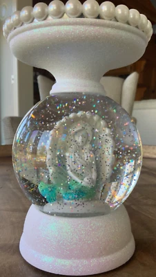 PEDESTAL DE SIRENA Globo de Agua y SOPORTE DE VELA DE 3 MECHAS Baño y Cuerpo Funciona Foto 1 de 4