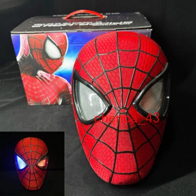 New The Amazing Spider-Man Headgear LED Movable Eyes Mask Helmet Remote Control - Image 1 of 4