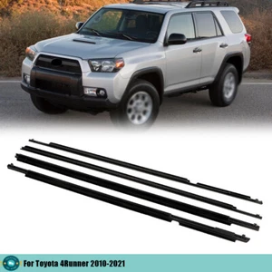 Suit For Toyota 4Runner 2010-2021 Set of 4 Window Molding Seal Weatherstrip Kit - Picture 1 of 12