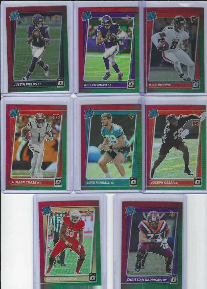 2021 Donruss Football Rated Rookie Red and Green Prizms *U-PICK* - Image 1 of 1