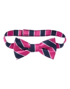 GYMBOREE EGG HUNT PINK & NAVY STRIPED DRESSY BOW TIE 0 24 2 3 4 5 6 7 8 9 10 NWT - Picture 1 of 1