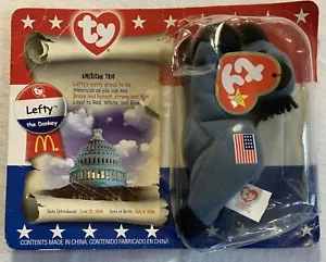 TY McDonald's Teenie BEANIE BABY LEFTY l'asino in confezione - Foto 1 di 2