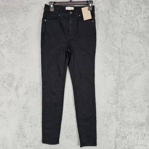 Madewell Jeans Womens Size 26 Black 10" High-Rise Skinny Ankle Stretch Denim NWT - Picture 1 of 13