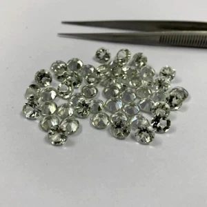 Natural Green Amethyst 4.5mm Round Faceted Calibrated Size Loose Gemstone 10 Pcs - Picture 1 of 5