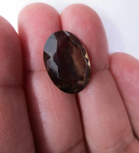 10 Carats Genuine Natural Erath Mined Smokey Topaz  17.65X12.62 MM - Picture 1 of 2