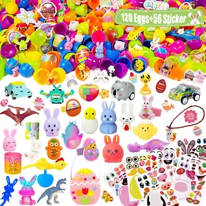 120 PCS Prefilled Easter Eggs Filled with Toys inside for Kids Boys Girls Easter - Picture 1 of 12