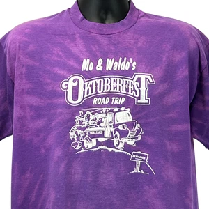 Vintage 90s Mo and Waldos Oktoberfest T Shirt Hermann Missouri USA XL X-Large - Picture 1 of 11