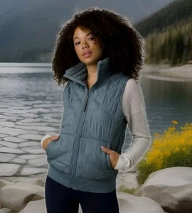Prana Women's Esla Quilted Full Zip Sherpa Fleece Lined Vest! Size S M L  - Picture 1 of 5