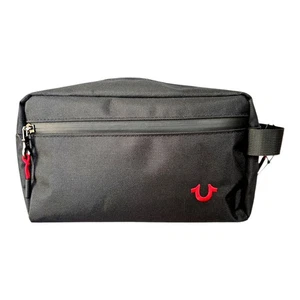 True Religion Kulturbeutel Herren schwarz Anton Reise Clutch Hufeisen Logo Dopp Kit - Bild 1 von 8