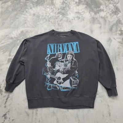 Sudadera American Eagle para mujer M gris AE de gran tamaño polar Nirvana envejecida  Foto 1 de 4