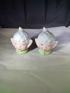 Salero y pimentero vintage antropomórfico PIXIE Elf MCM - Imagen 1 de 7