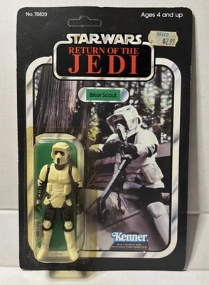 BIKER SCOUT - STAR WARS  Return of the Jedi - 65B BACK Kenner 1983 MOC - Image 1 of 4