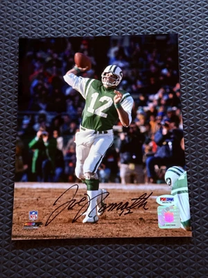 Joe Namath Signed Autograph 8x10 Photo Jets PSA DNA - Image 1 of 3