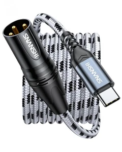 SNANSHI USB C to XLR Cable 6 ft, USB Type C to XLR Male Output Cable - Photo 1 sur 8