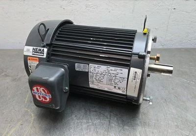 US Motors U5P2DCR 5 Hp AC Motor 1760 Rpm 3 Phase 208-230/460V Tefc  DK39 Used - Image 1 of 4
