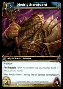 Modric Sternbeard 110/208 Fields of Honor 2009 World of Warcraft TCG NM - Picture 1 of 2