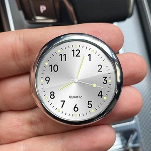 1pc Car Dashboard Clock Stick-On Watch Quartz Clock Accessories For Auto Boat - Picture 1 of 12