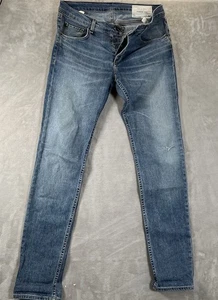 Rag & Bone Jeans Mens 32 Fit 2 Blue Denim Slim Leg Button Fly Standard Issue - Picture 1 of 11